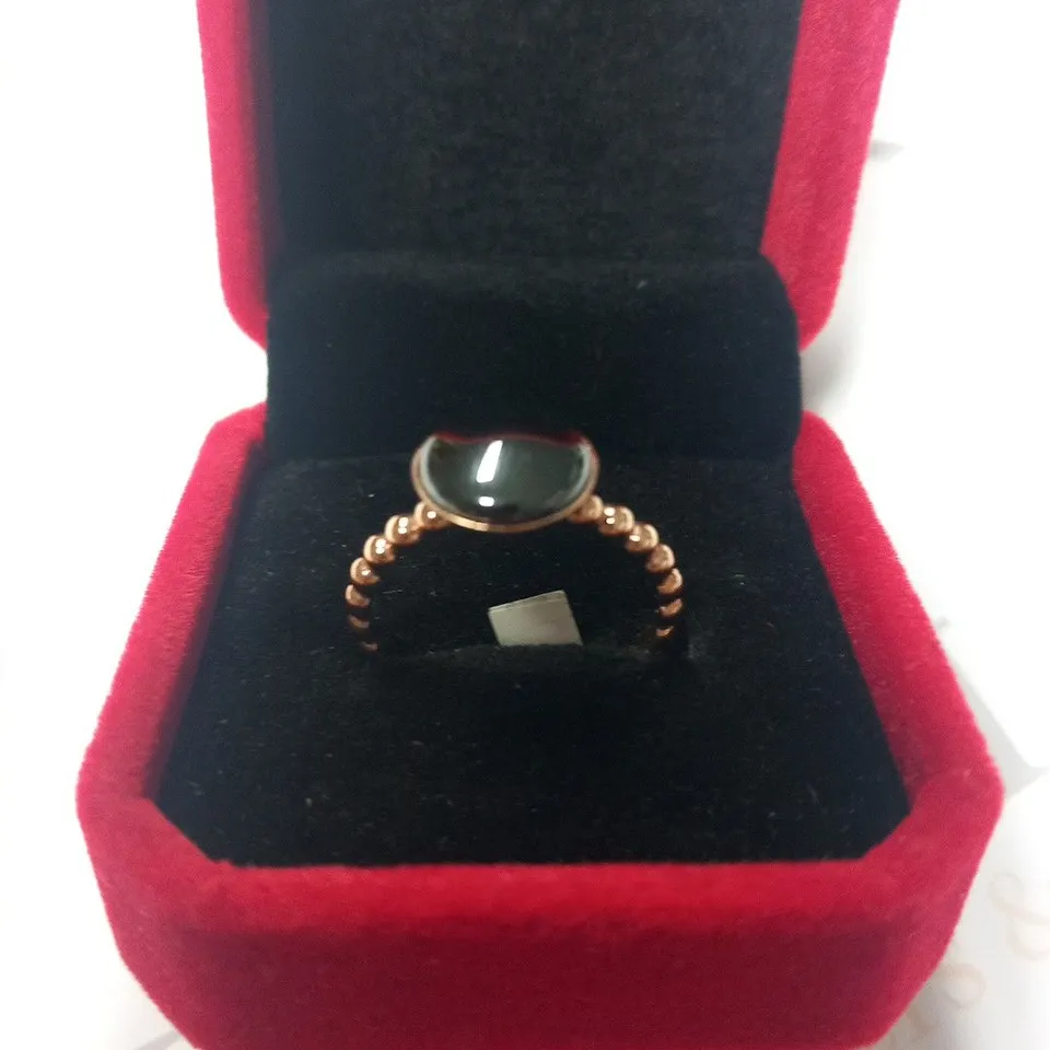 BERING ROSE CIRCLE & BEAD RING SIZE 7