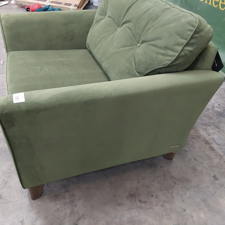 QUALITY BRITISH MADE LOUNGE Co SNUGGLER CHAIR GREEN PLUS FABRIC 