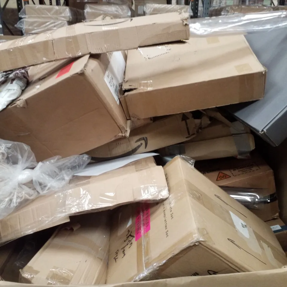 PALLET CONTAINING ASSORTED PRODUCTS INCLUDING AIR COOLER, FULL-OPEN TOOL BACKPACK, RETRACTABLE GATE, WINDOW FILM & AUTOMATIC FUEL FLUID WATER SIPHON PUMP