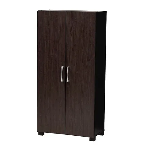 BOXED BAXTON STUDIO MARINE SHOE STORAGE CABINET, WENGE (1 BOX)