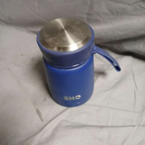 BLUE INSULATED TRAVEL MUG WITH STAINLESS STEEL LID