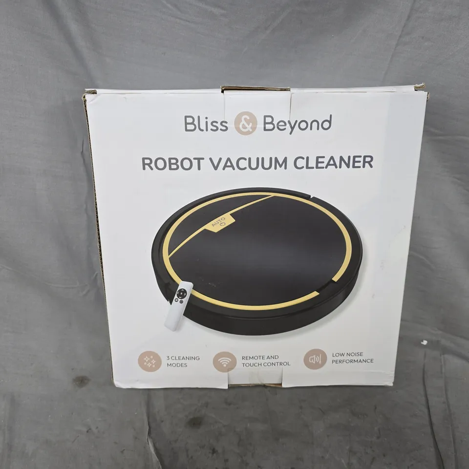 BOXED BLISS & BEYOND ROBOT VACUUM CLEANER