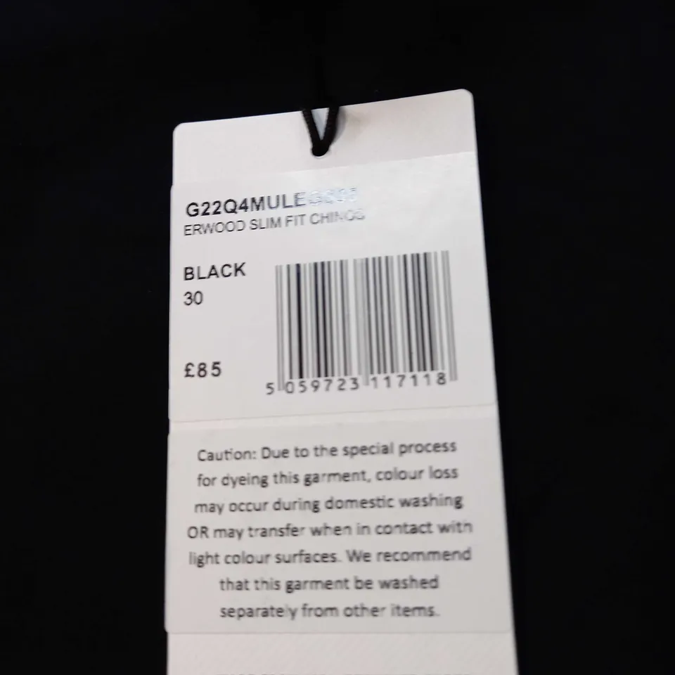 PRETTY GREEN ERWOOD SLIM FIT CHINOS SIZE 30