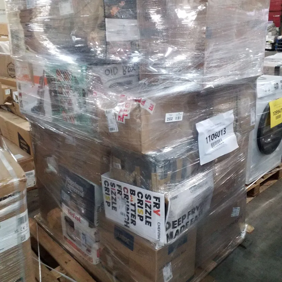 PALLET OF APPROXIMATELY 24 UNPROCESSED RAW RETURN HOUSEHOLD AND ELECTRICAL GOODS TO INCLUDE;