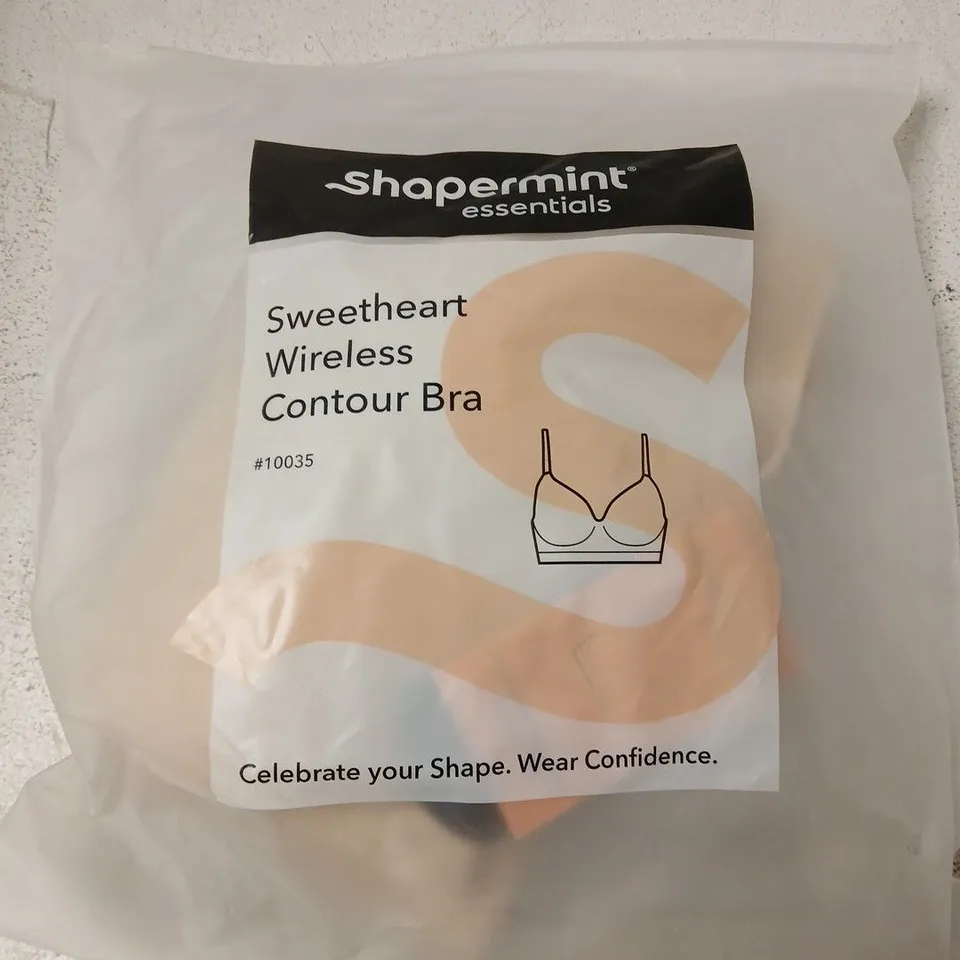 SHAPERMINT ESSENTIALS SWEETHEART WIRELESS CONTOUR BRA – 2XL – CHAI