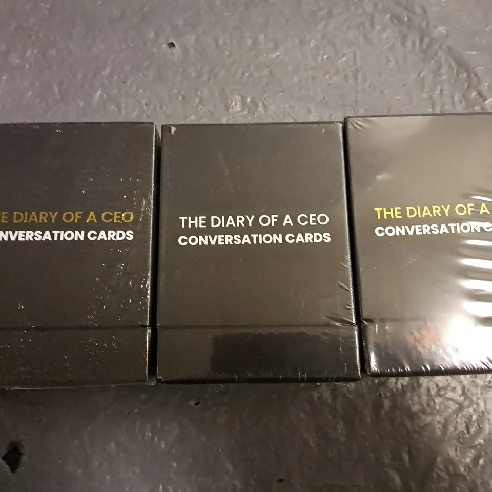 LOT OF 3 SEALED THE DIARY OF A CEO CONVERSATION CARDS