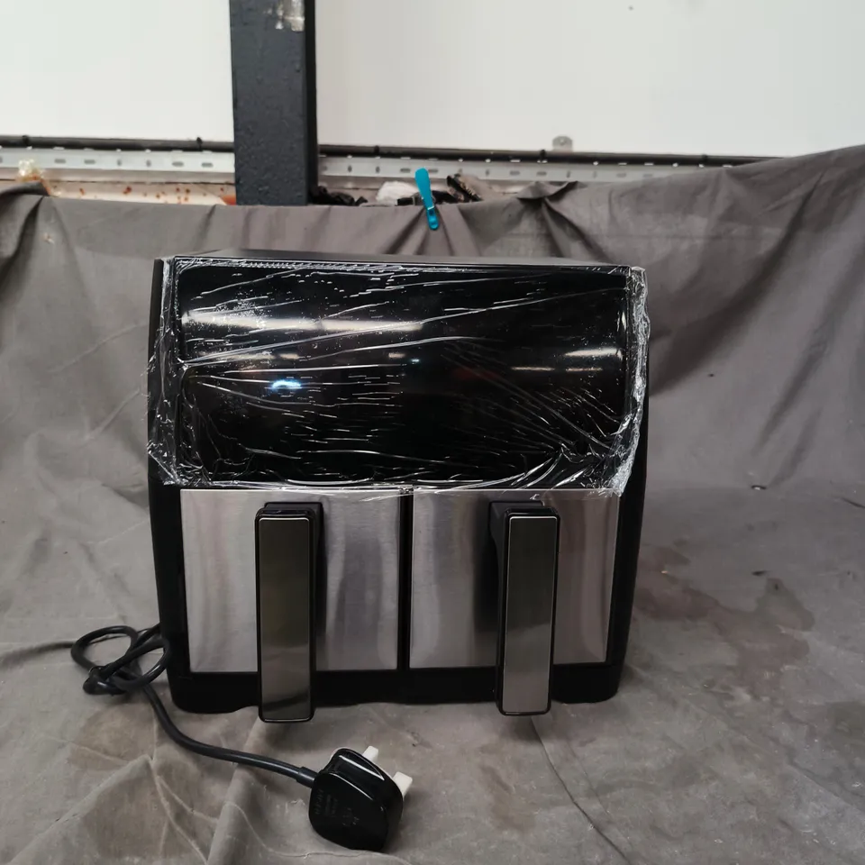 KOMORE AIR FRYER AFD2806S – 9L DUAL BASKET, BOXED 