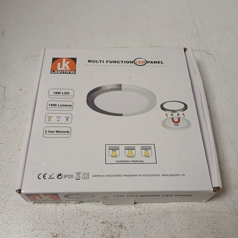 UK LIGHTING ROUND LED PANEL LIGHT – 18W