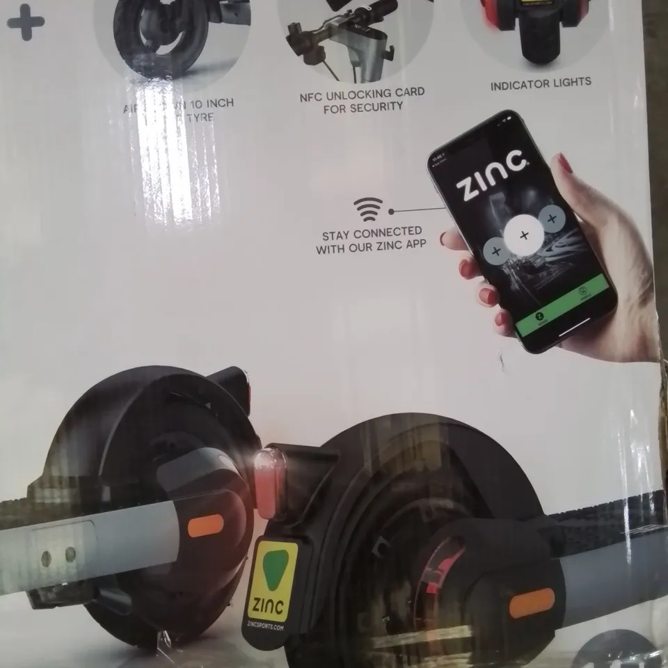 BOXED ZINC FOLDING VELOCITY+ ELECTRIC SCOOTER 500W