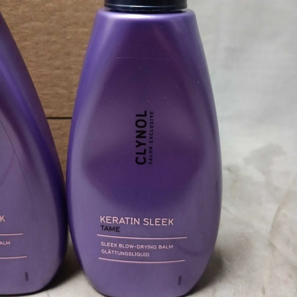 LOT OF 12 CLYNOL KERATIN SLEEK 150ML BLOW DRYING BALMS