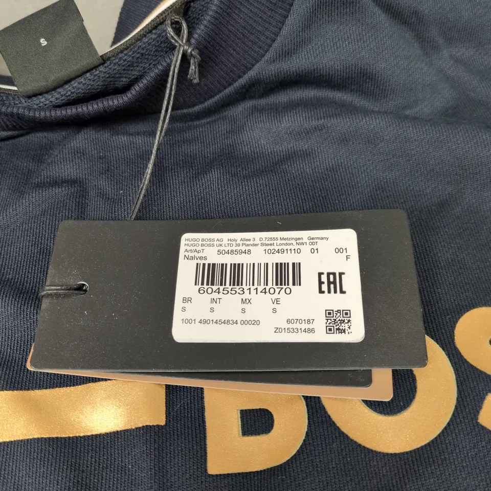 HUGO BOSS SMALL BLUE JUMPER WITH TAGS