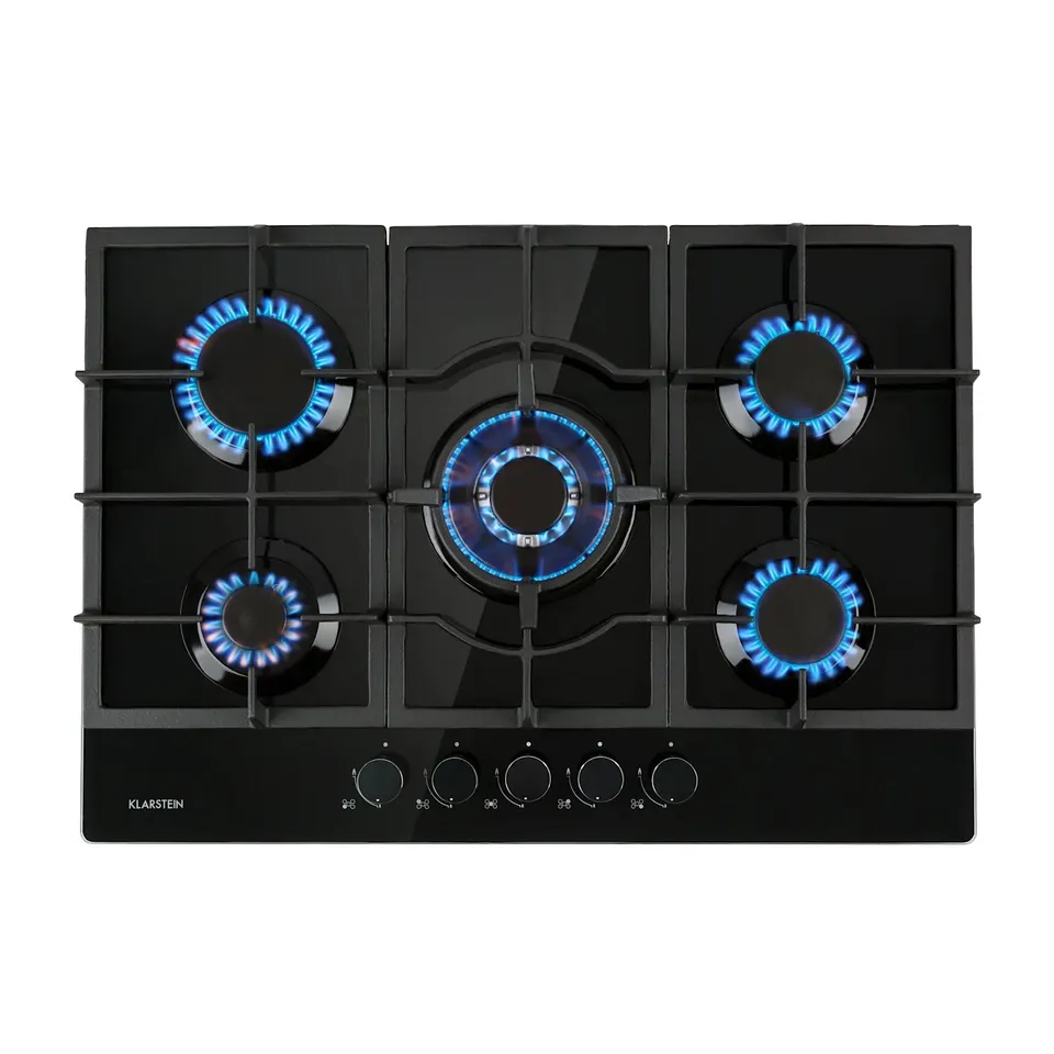 KLARSTEIN IGNITO 75CM GAS HOB 5 BURNERS BLACK