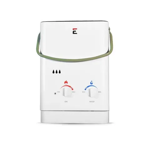 BOXED ECCOTEMP CEL5 5 LPM PORTABLE OUTDOOR INSTANTANEOUS WATER HEATER, 37 MBAR