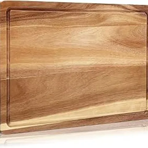 BOXED PREMIUM NATURAL ACACIA WOODEN CUTTING BOARD (1 BOX)
