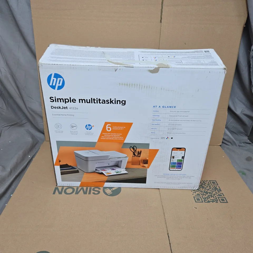 HP DESKJET 4122E ALL-IN-ONE PRINTER – WHITE BOXED