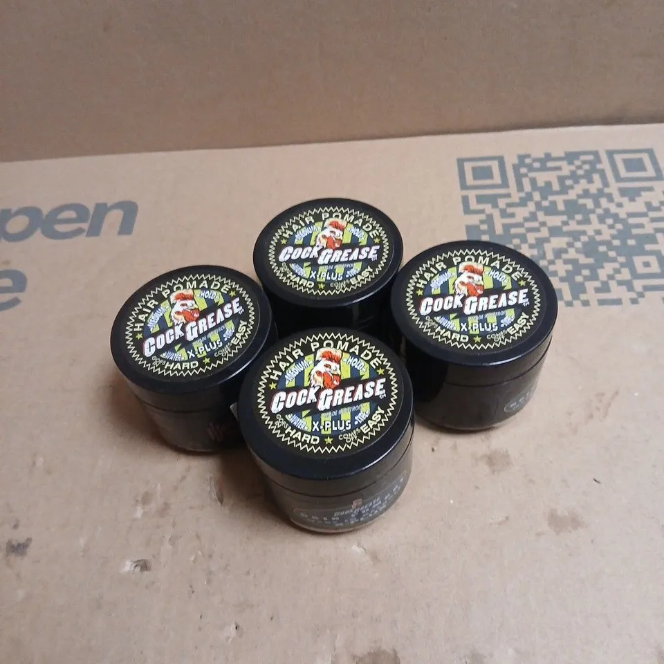 BOX OF APPROXIMATELY 95 X COCK GREASE MEDIUM HOLD HAIR POMADE X PLUS 50G