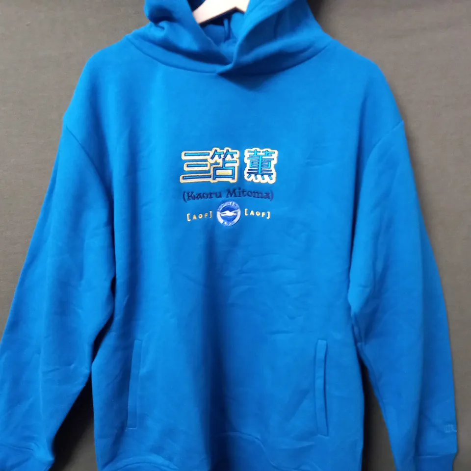 ART OF FOOTBALL ' KAORU MITOMA BRIGHTON' HOODIE IN BLUE - XL