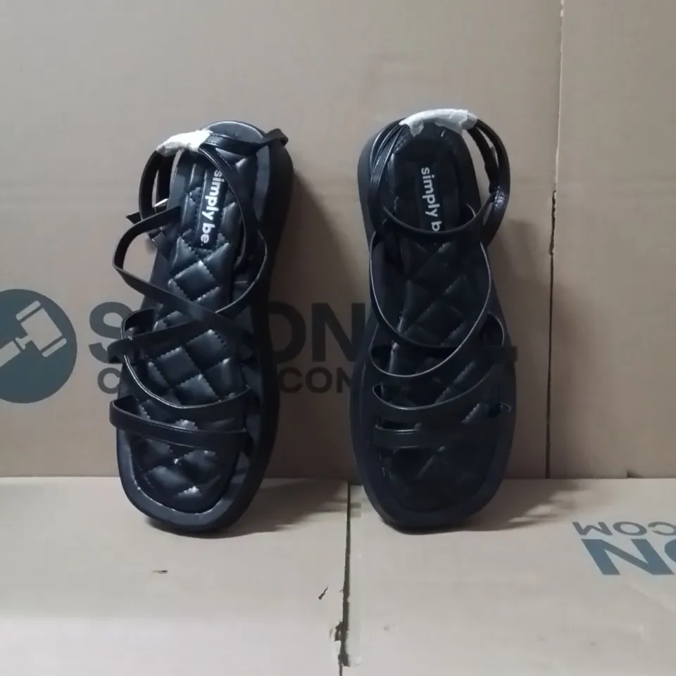 BOXED BRAND NEW APPROXIMATELY 6 SIMPLY BE PHEOBE WIDE SHOES BLACK SIZE 8