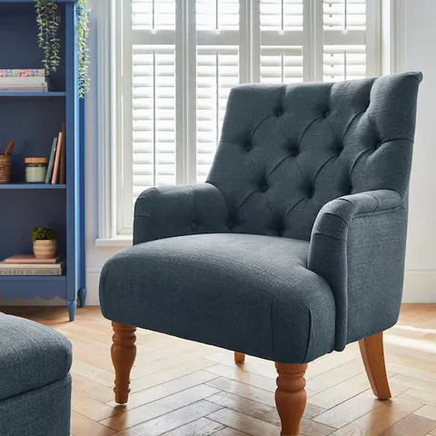 BOXED JULIPA MAE ACCENT CHAIR - BLUE