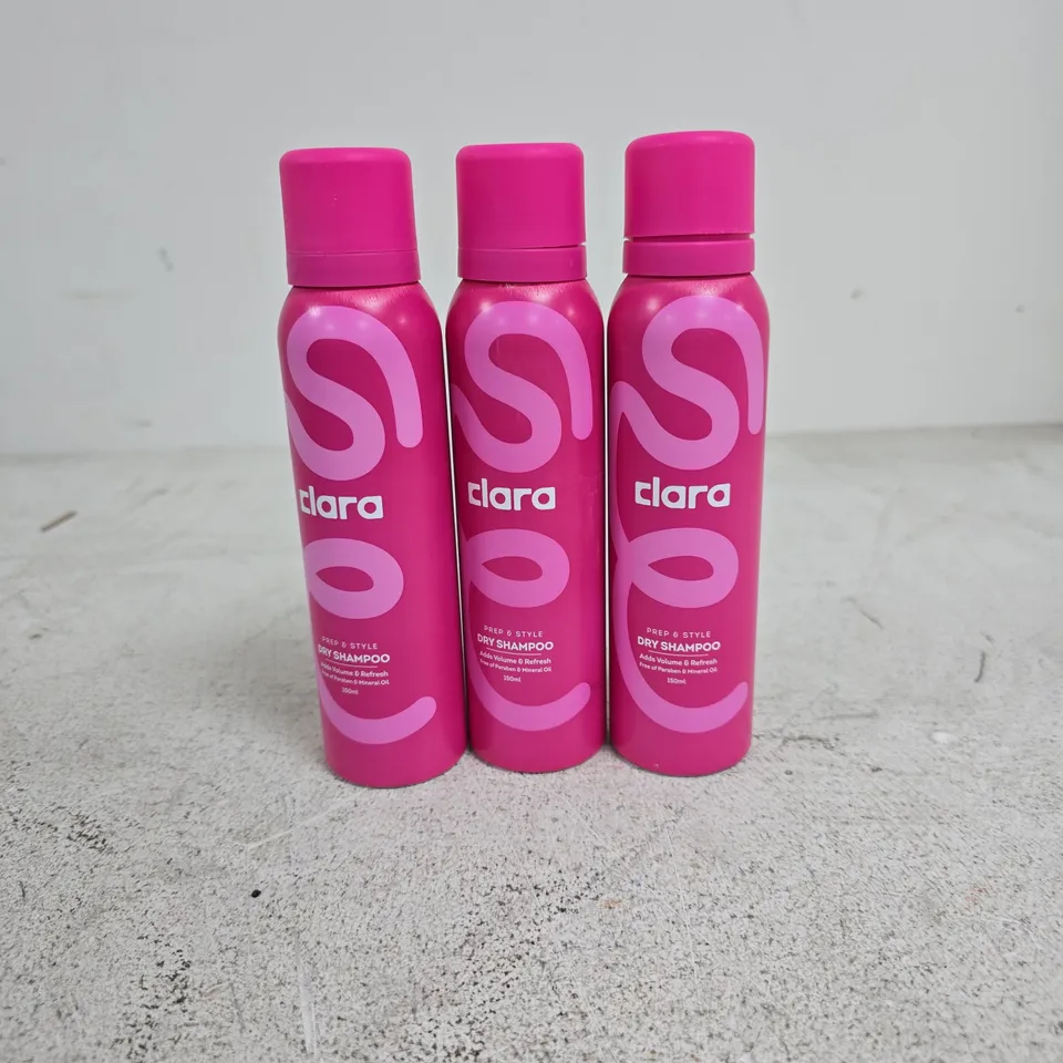 TOTE OF APPROXIMATELY 10 X CLARA DRY SHAMPOO 150ML
