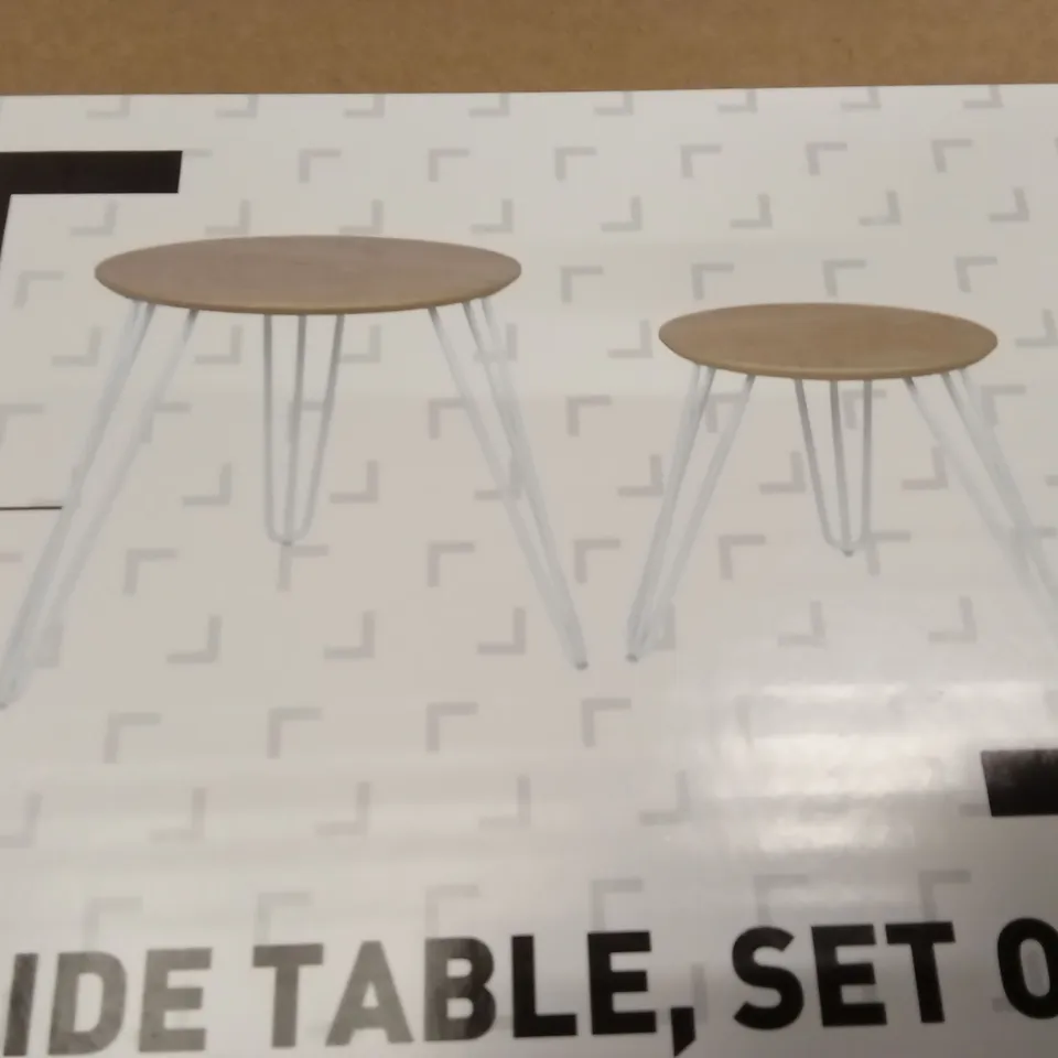 BOXED ZARZA HAIRPIN SIDE TABLE, SET OF 2 (1 BOX)