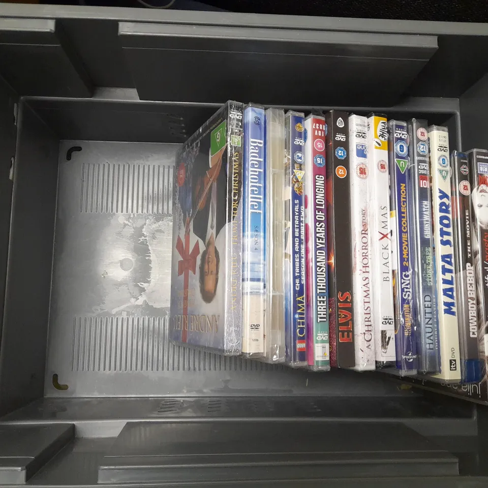 BOX OF APPROX 10 DVDS TO INCLUDE OLD BOY, TWOS COMPANY AND BOWLER