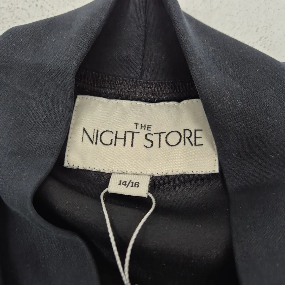 THE NIGHT STORE - UK 14-16, BLACK HOODIE