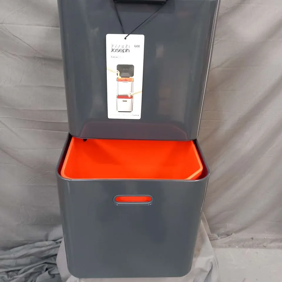 BOXED JOESEPH JOESEPH TOTEM MAX 60L WASTE SEPARATION AND RECYLCING UNIT GRAPHITE