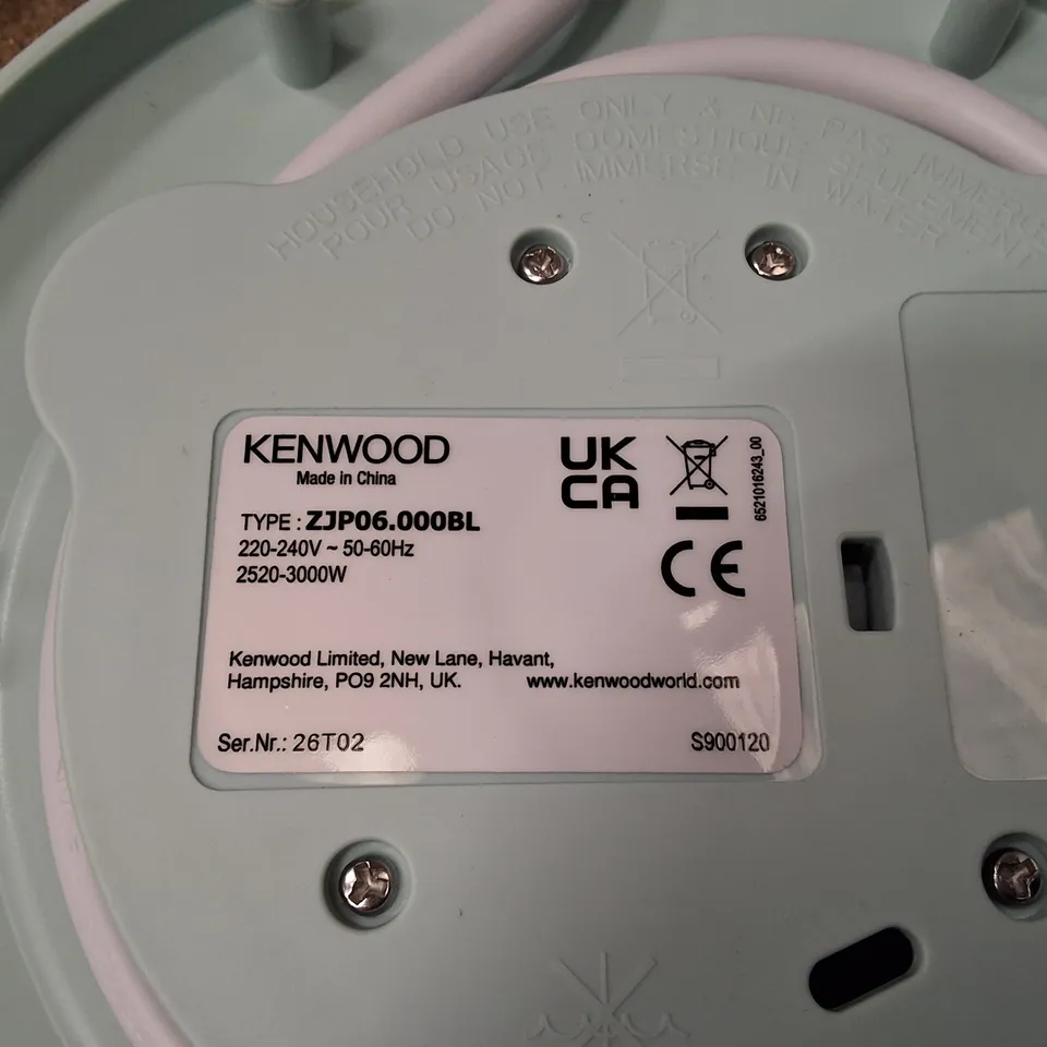 KENWOOD ELECTRIC KETTLE ZJP06.000BL – LIGHT BLUE, 1.5L, 3KW (BOXED)