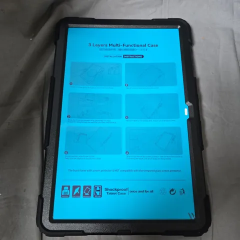 BOX OF APPROXIMATELY 17 RUGGED SHOCKPROOF TABLET CASE – 3-LAYER MULTI-FUNCTIONAL CASE WITH STAND 