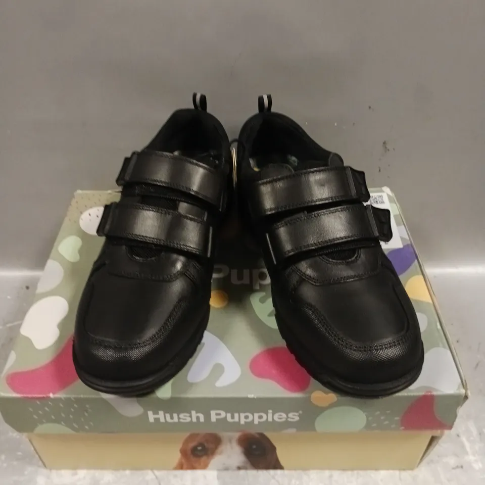 BOXED PAIR OF HUSH PUPPIES MICRO FRESH STRAP SHOES IN BLACK - 4