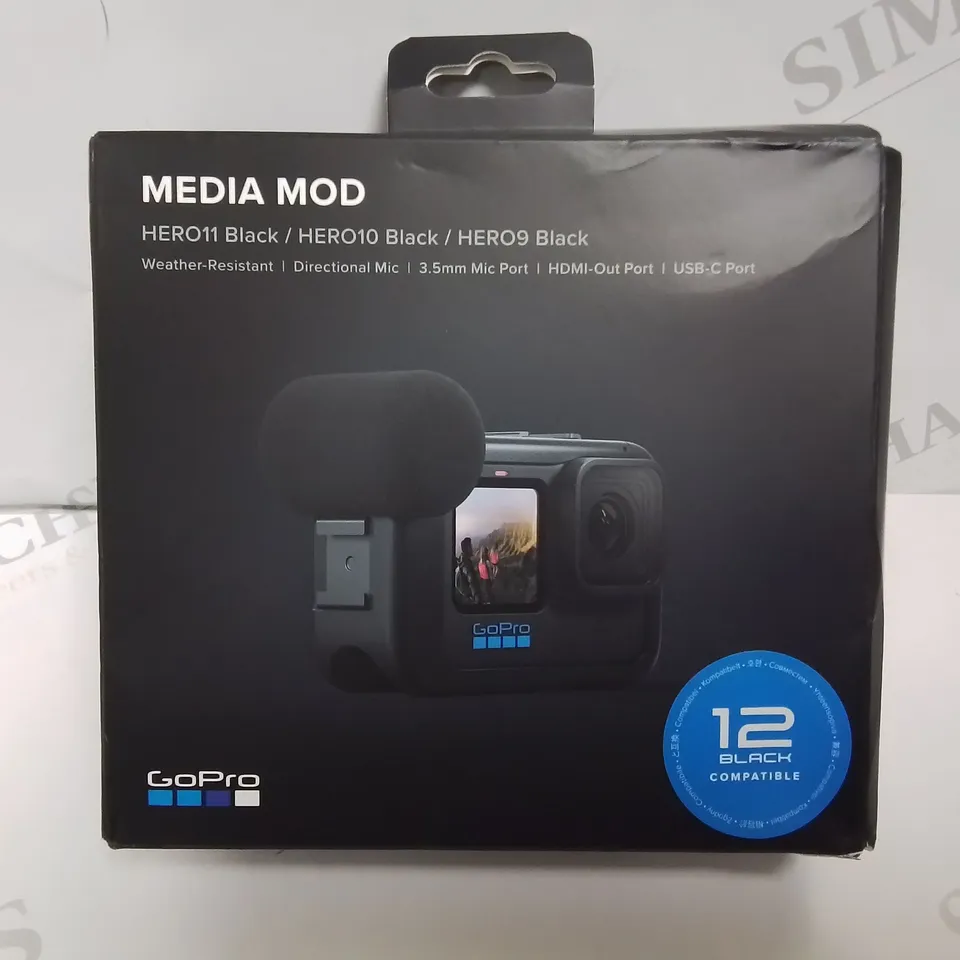 BOXED GOPRO MEDIA MOD FOR HERO 9/10/11 RRP £79.99