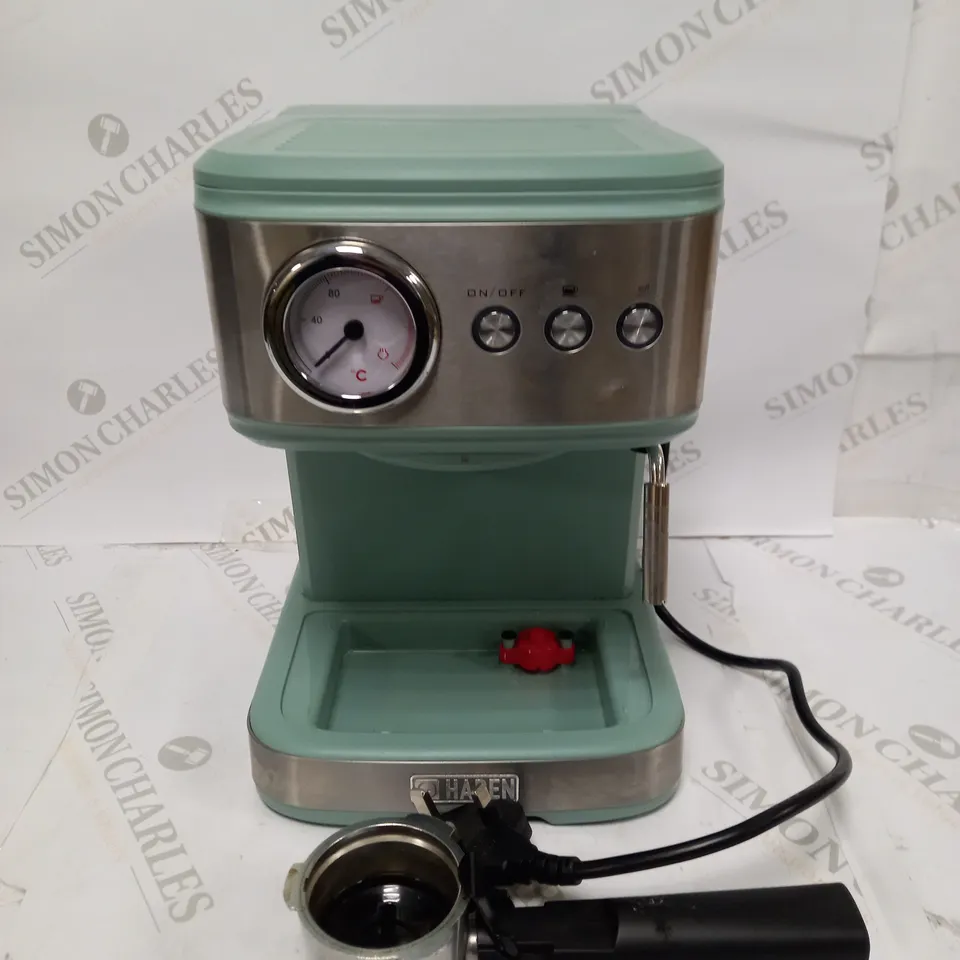 HADEN 204486 MULTIFUNCTION, STEEL ACCENTS ESPRESSO PUMP COFFEE MACHINE WITH MILK FROTHER, SAGE