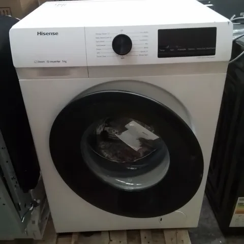 HISENSE 9KG STEAM INVERTER 1400 SPIN WASHING MACHINE IN WHITE 