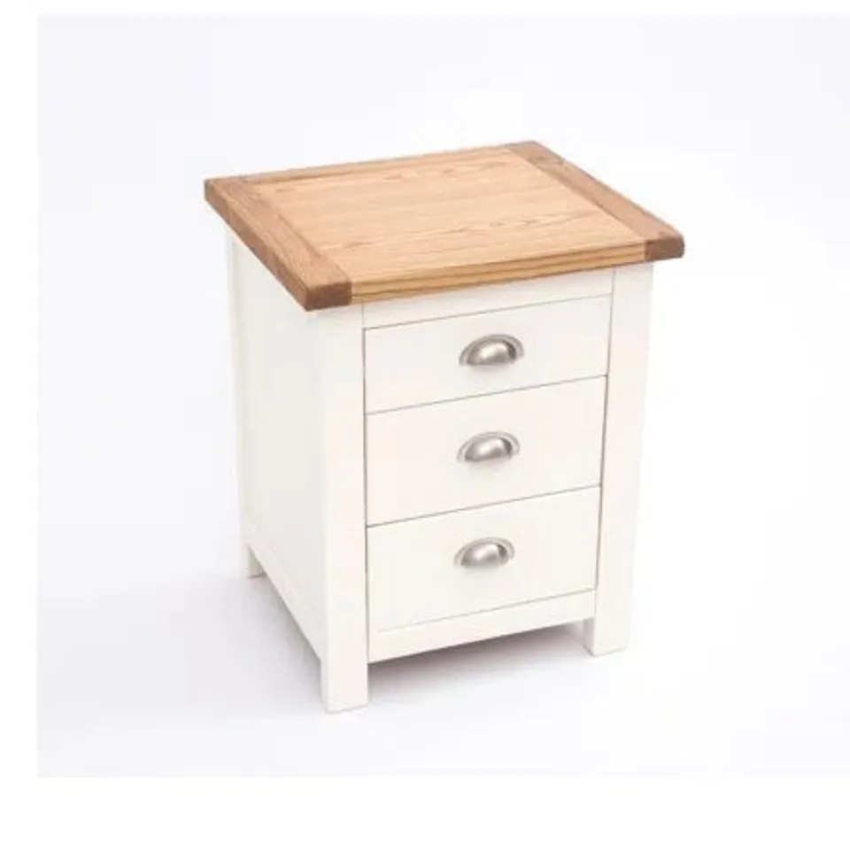 AMOSE 3 DRAWER BEDSIDE TABLE