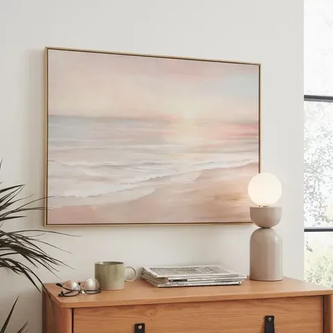 BOXED COASTAL FRAMED CANVAS // SIZE: H 80cm X W 60cm X D 3cm