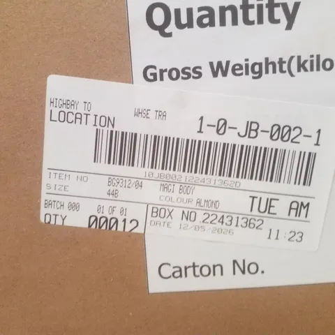 BOX CONTAINING APPROXIMATELY 12X BRAND NEW MAGISCULPT BODYSUITS - COLOUR ALMOND - SIZE 44B