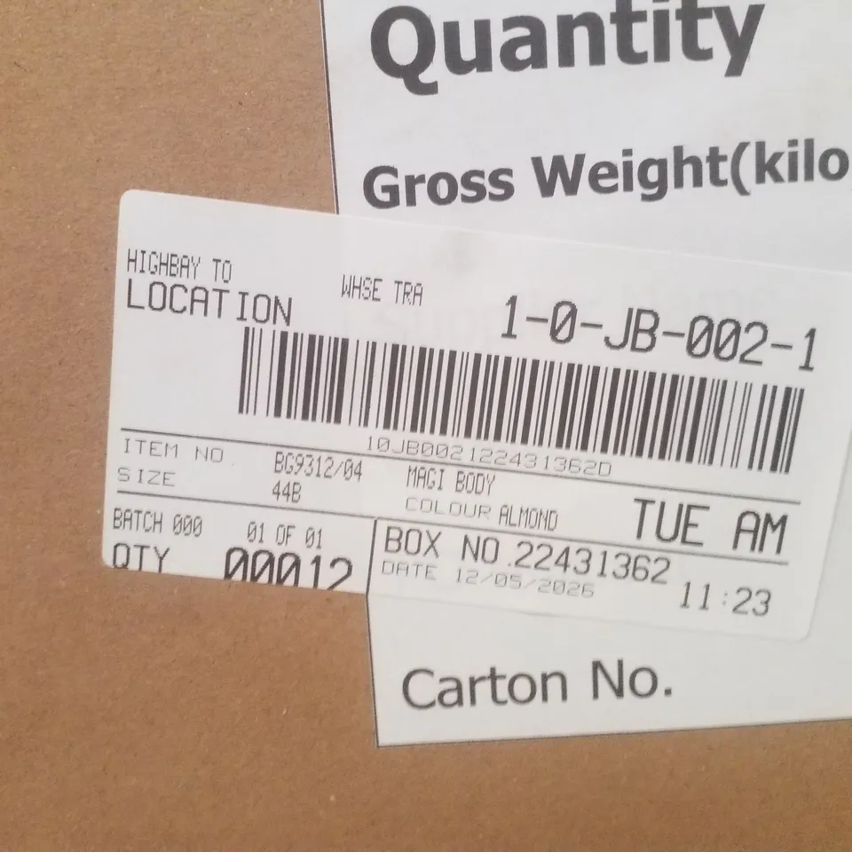 BOX CONTAINING APPROXIMATELY 12X BRAND NEW MAGISCULPT BODYSUITS - COLOUR ALMOND - SIZE 44B