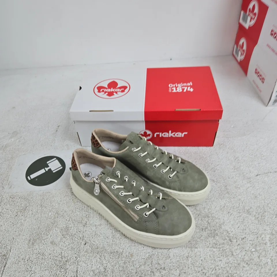 RIEKER GREEN WOMEN'S SNEAKERS – EU 39 (UK 6) – BOXED