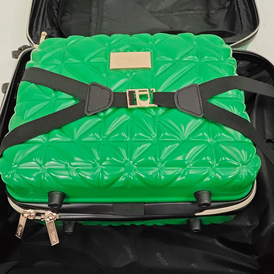 DUNE LONDON GREEN HARD SHELLED LUGGAGE CASE SET