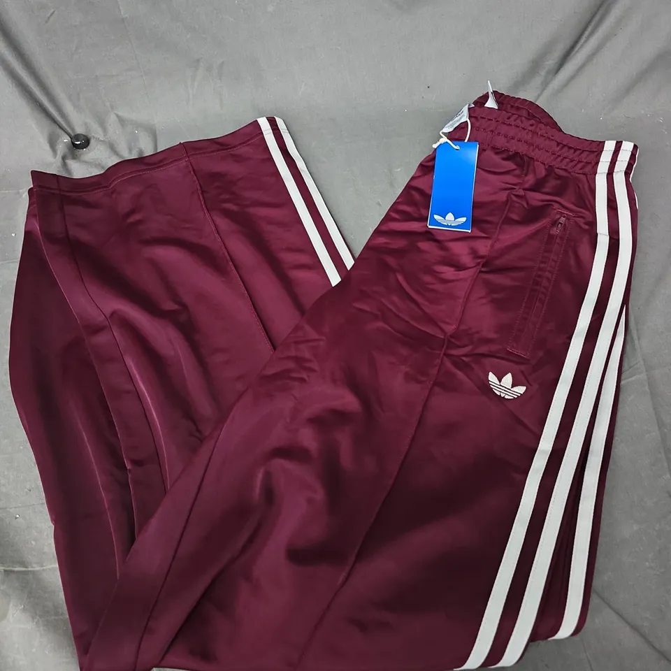 ADIDAS FIREBIRD TRACKPANTS IN MAROON - UK MEDIUM