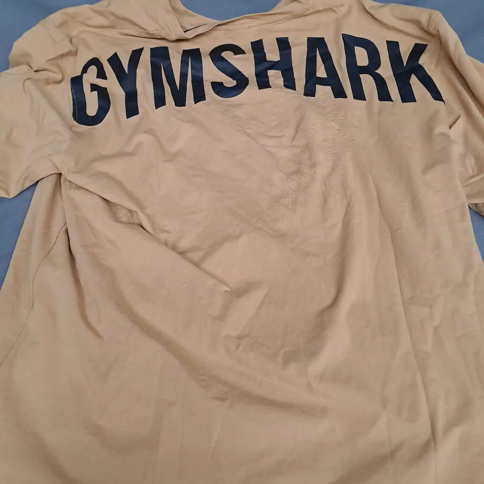 GYMSHARK LOGO TEE IN SAND - XL