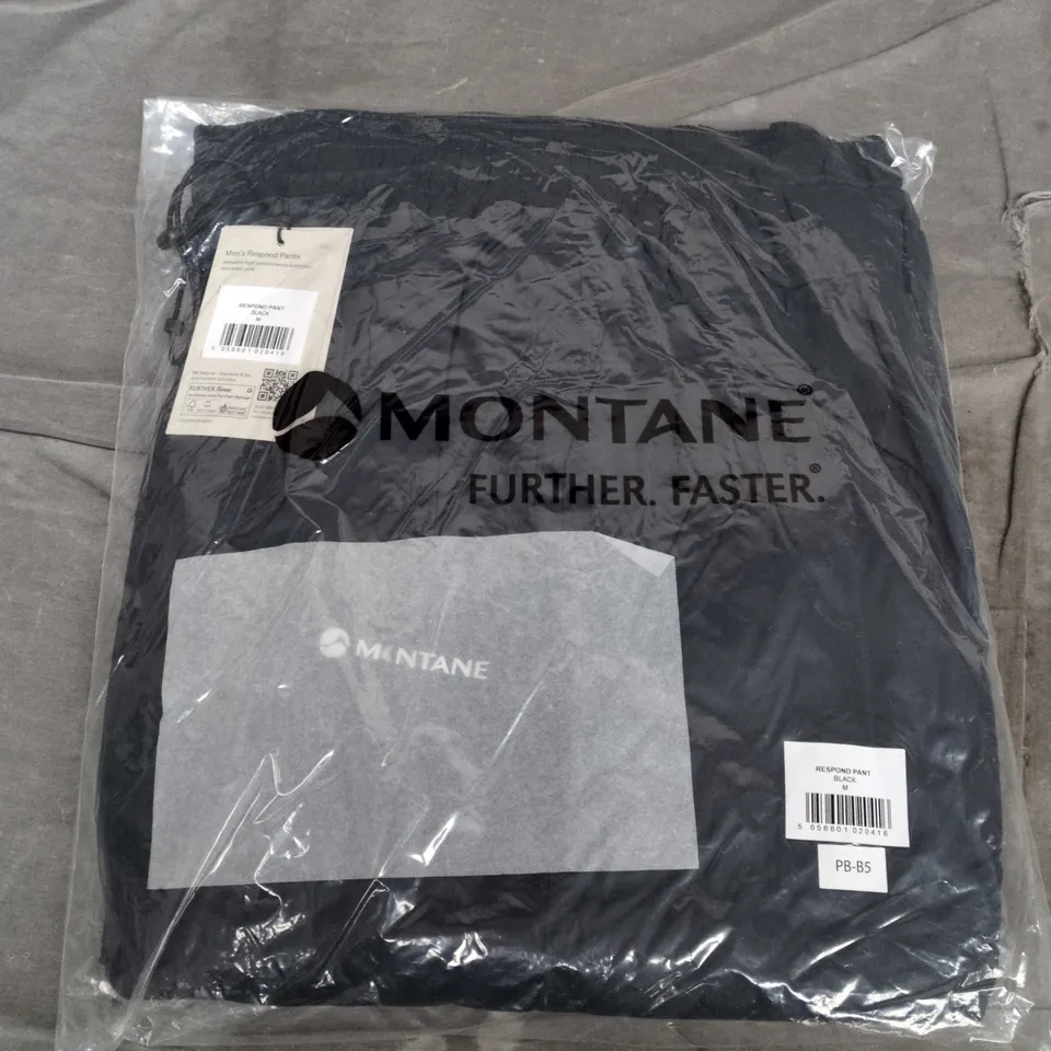 BAGGED MONTANE RESPOND PANTS IN BLACK - MEDIUM