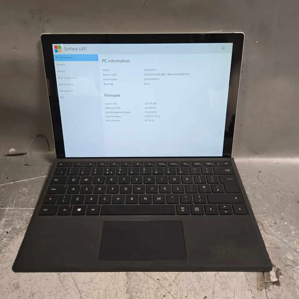 MICROSOFT SURFACE PRO 5