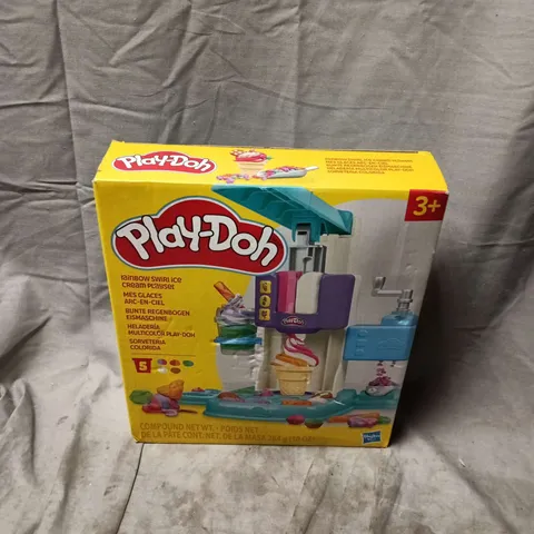 BOXED PLAY-DOH RAINBOW SWIRL ICE CREAM PLAYSET