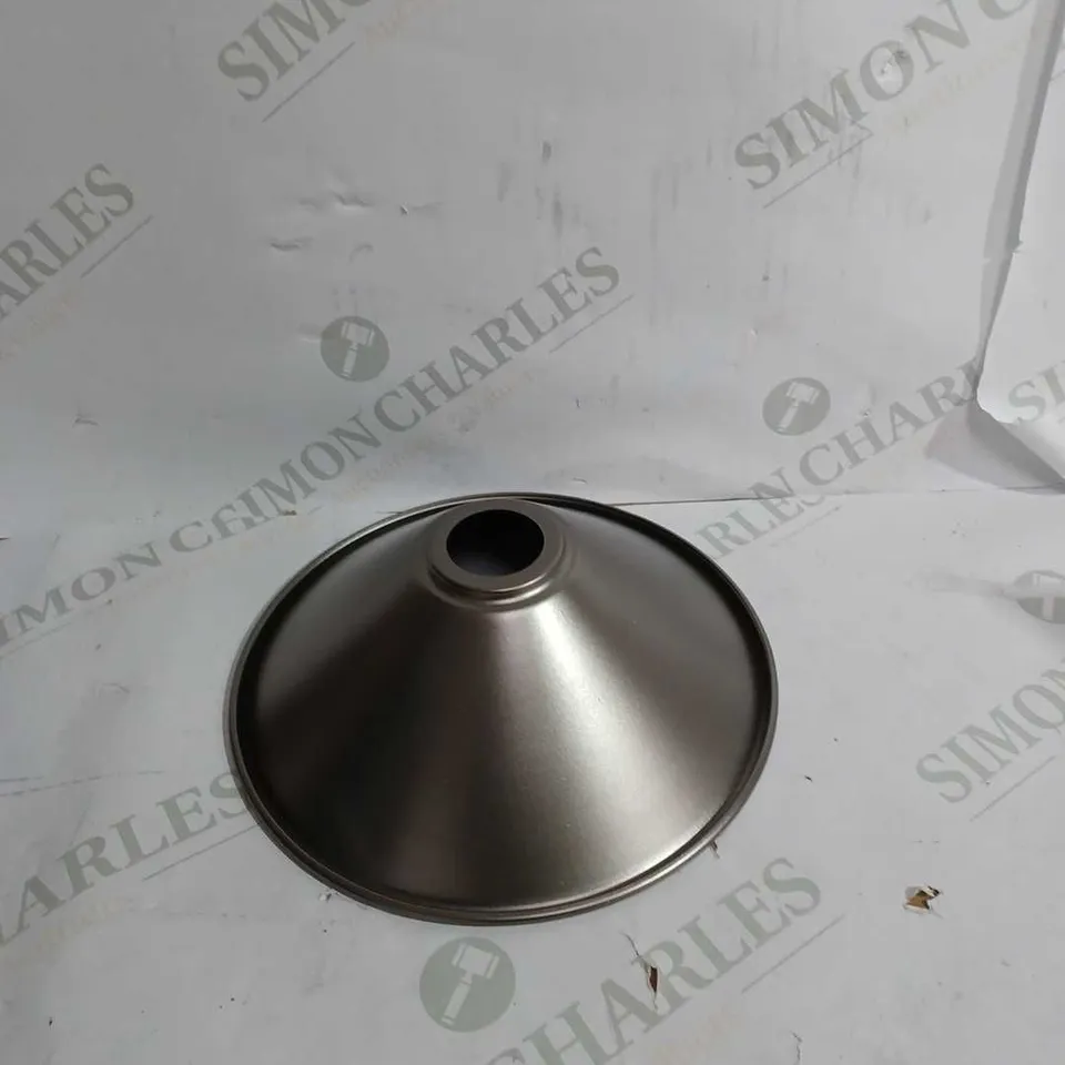 METAL ANTIQUE PEWTER SET OF 3 LIGHT SHADES
