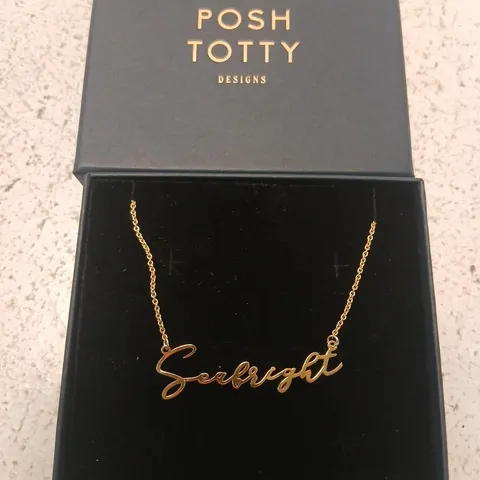 POSH TOTTY DESIGNS MAKE IT PERSONAL SCRIPT NAME NECKLACE STERLING SILVER