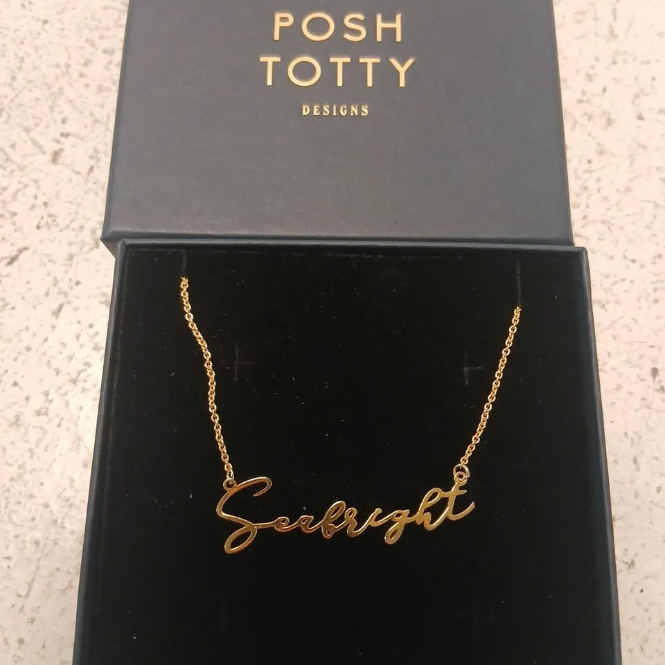 POSH TOTTY DESIGNS MAKE IT PERSONAL SCRIPT NAME NECKLACE STERLING SILVER