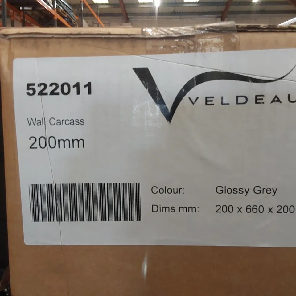 PALLET CONTAINING A LARGE QUANTITY OF BATHROOM FURNITURE PARTS INCLUDING: VELDEAU WALL CARCASSES, HIGH RISE WC CARCASSES ECT