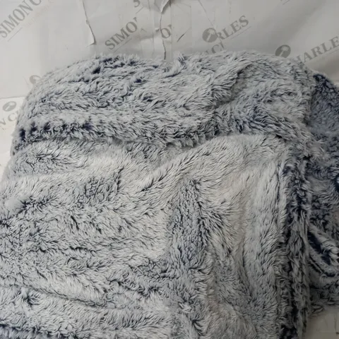 COZZEE HOME TIPPED FLUFF GREY BLANKET